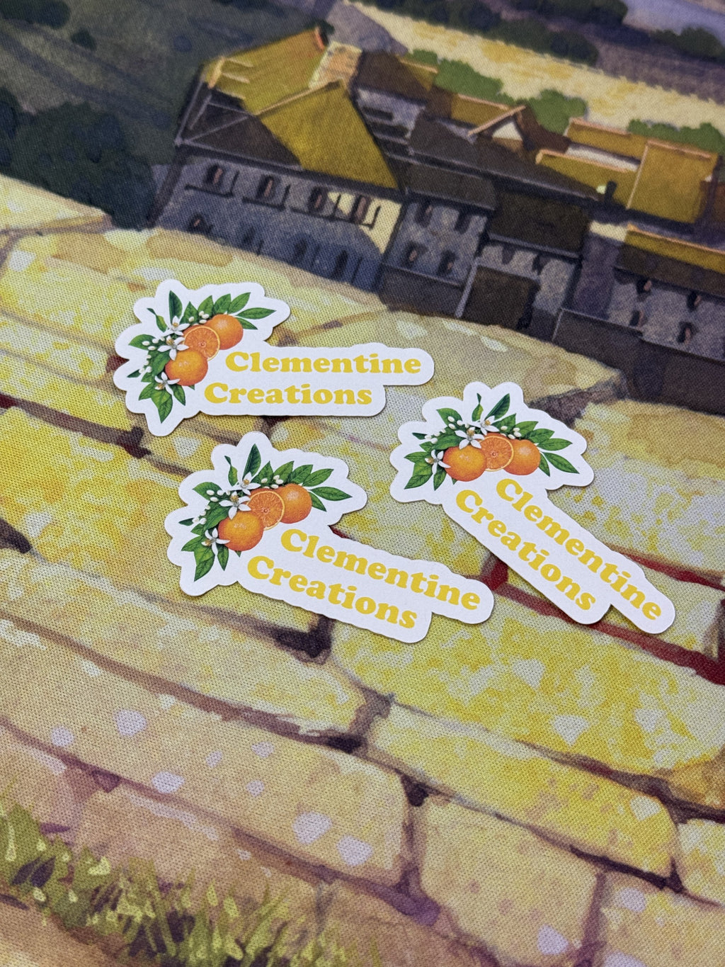 Custom logo sticker sheet