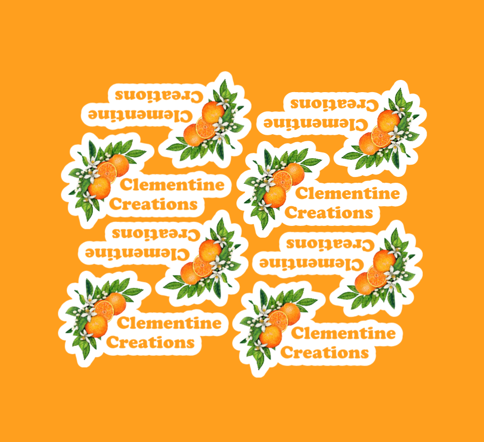 Custom logo sticker sheet