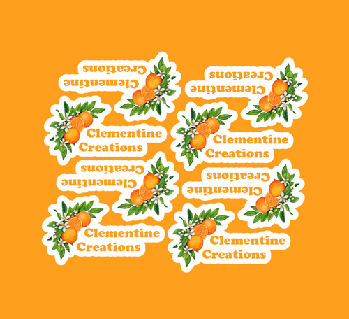 Custom logo sticker sheet